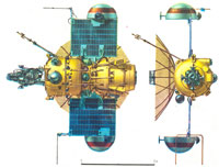 Схема космического аппарата "Марс-1"